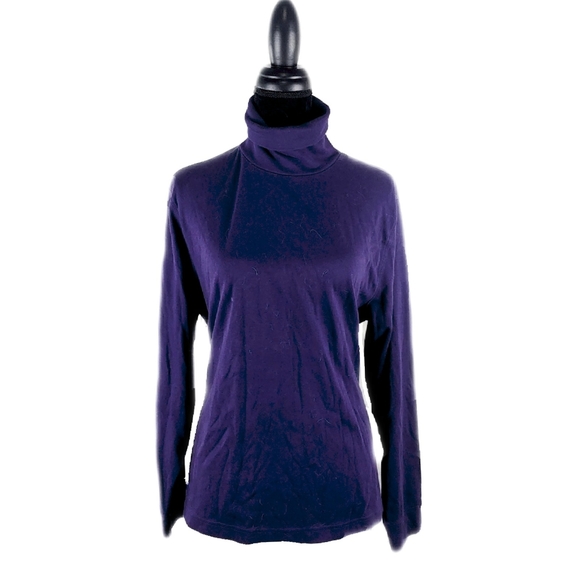 Lands End 3 Cotton Mix Womens XL Turtleneck Tops - Picture 3 of 8